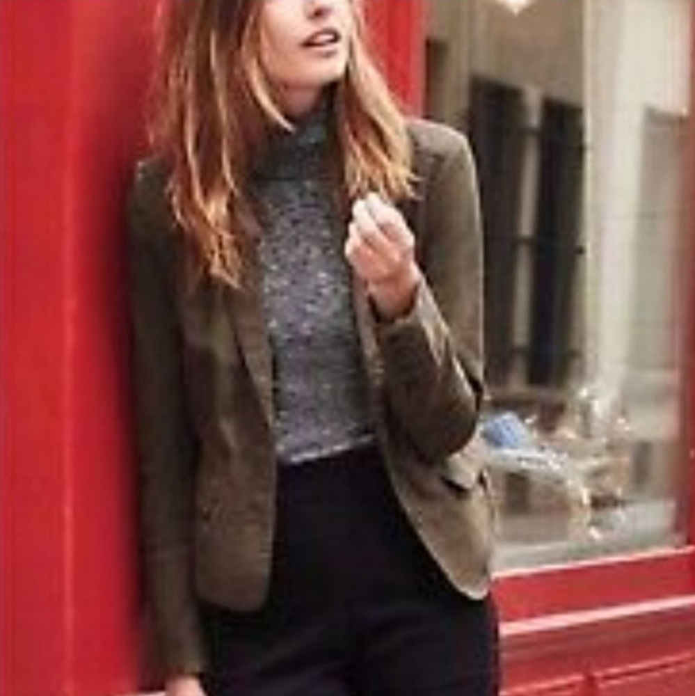 Anthropologie Hei Hei Delaine Khaki Olive Green Utility Retro Jacket
